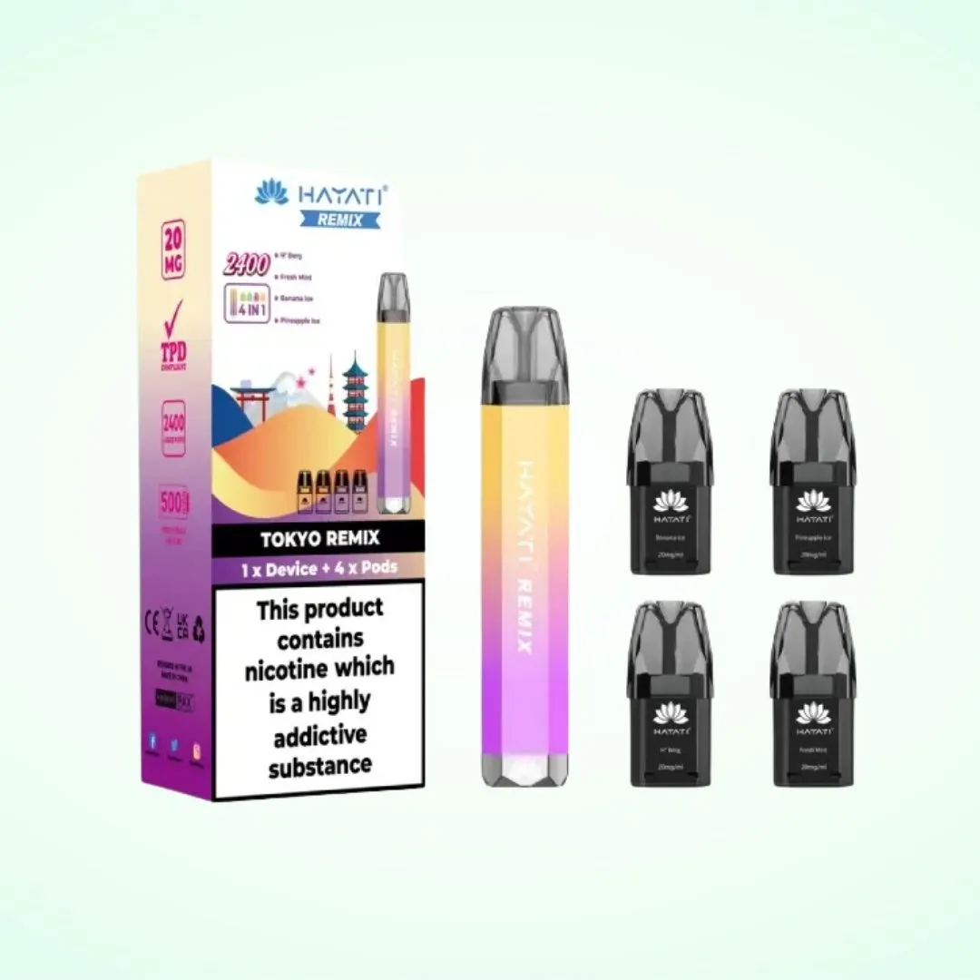 Hayati Remix 2400 Puffs Disposable Pod Kit