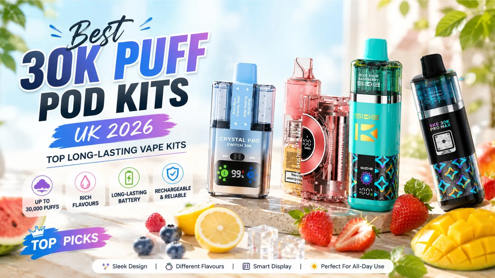 Best 30K Puff Pod Kits UK 2026 | Top Long-Lasting Vape Kits