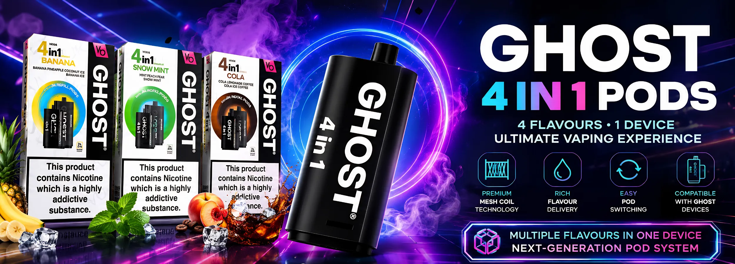 Ghost 4 in 1 Prefilled Pod Kit