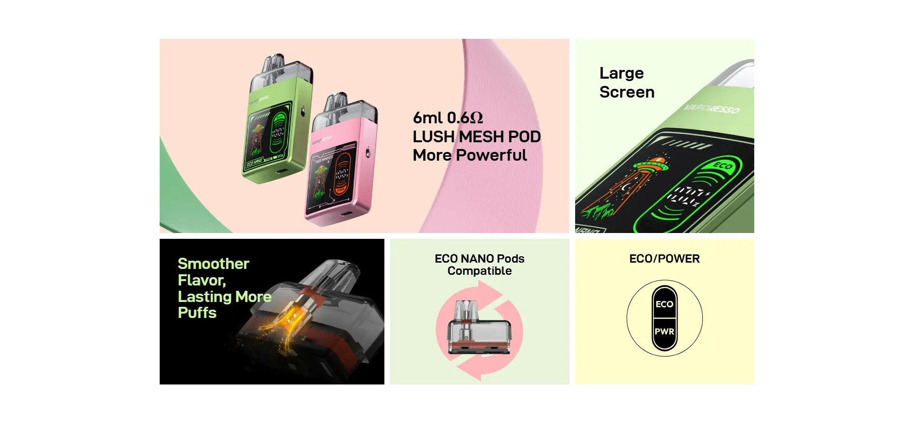 vaporesso eco nano features