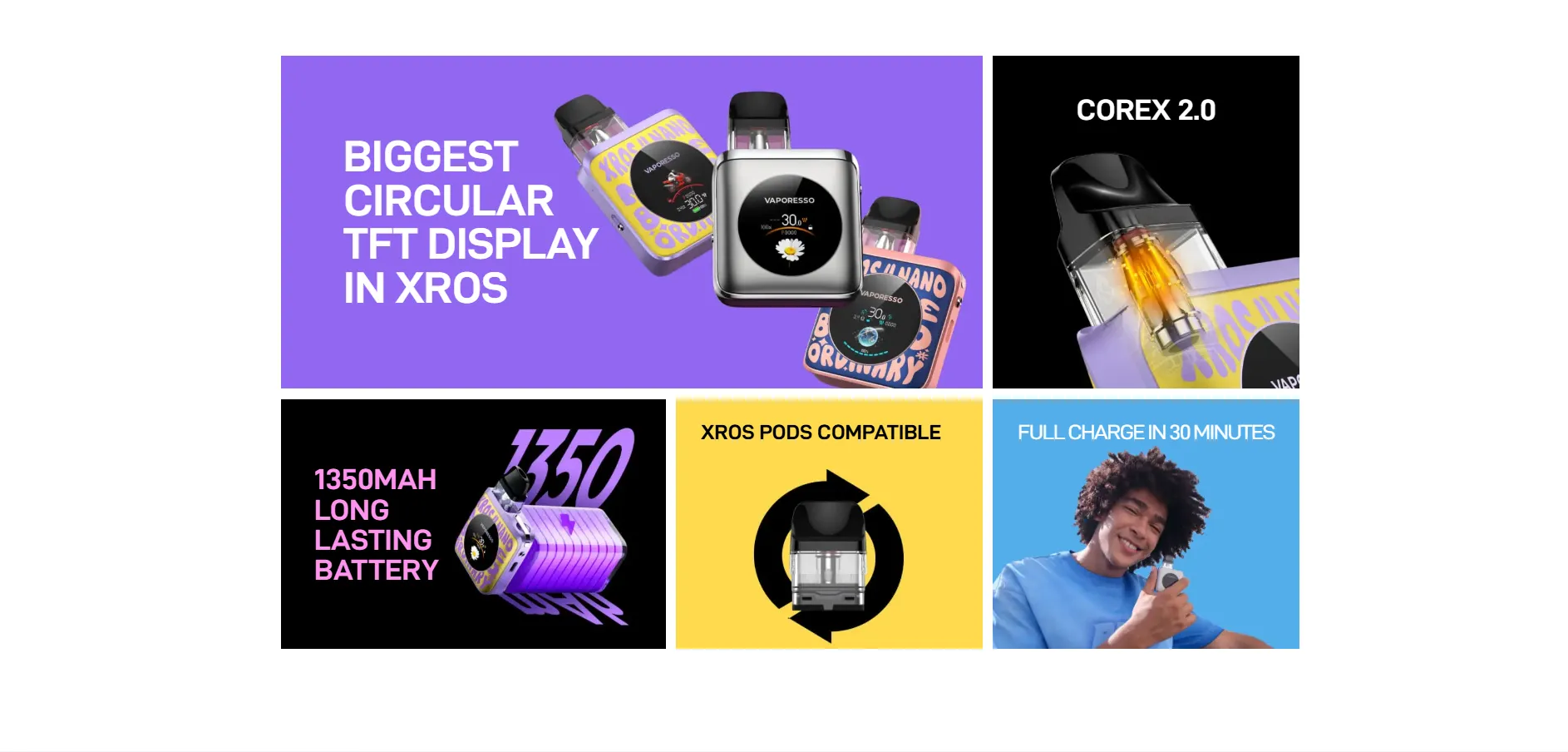 vaporesso xros 4 nano features