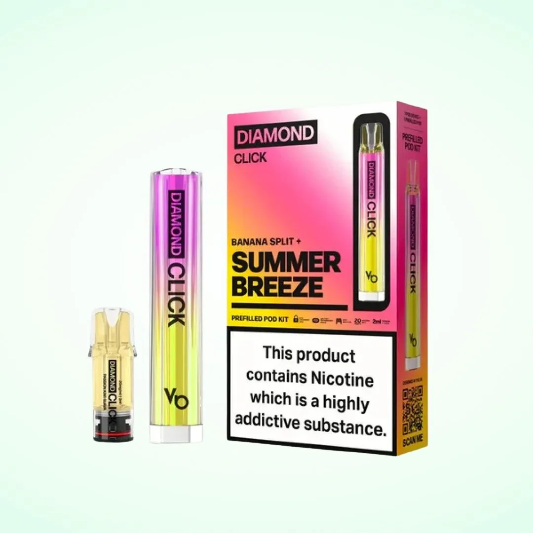 Vapes Bars Diamond Click 600 Puffs Prefilled Pod Kit